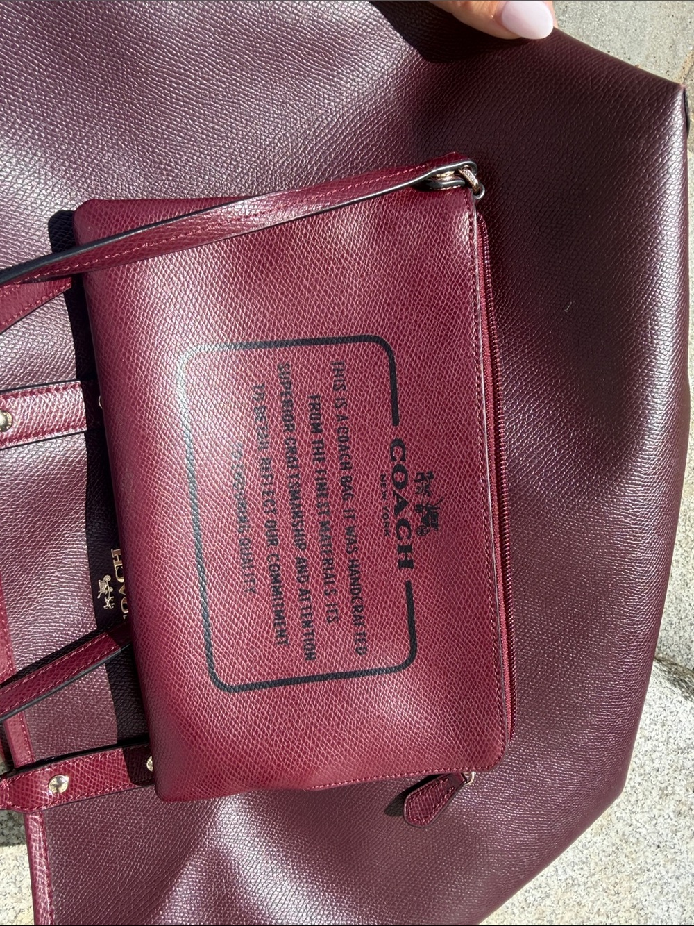 Coach Burgundy Tote Bag - Picture 16 of 16